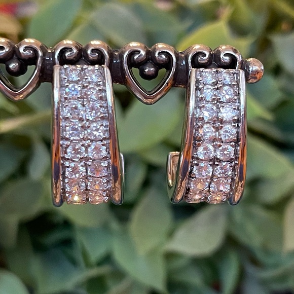 Silpada Cubic Zirconia Sterling Silver Earrings P1395 - Picture 4 of 17